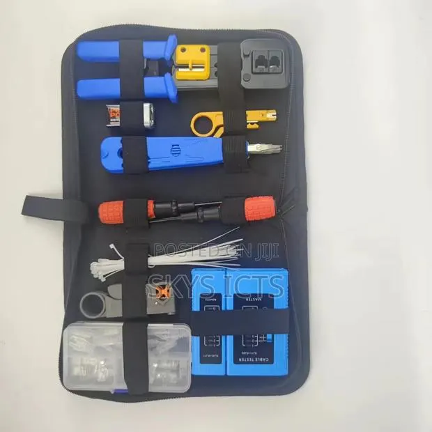 Network Toolkit With Pass Through Crimping Tool