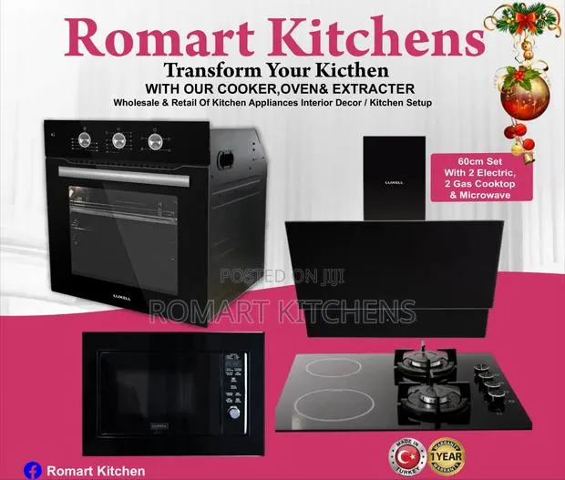 Turkish 60cm Inbuilt Electric and Gas Combination Set. · Photo 1