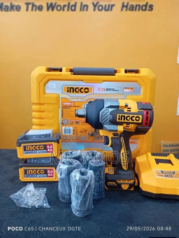 20V Brushless Cordless Impact Wrench + 5Pcs Deep Socket - CIWLI20105 · Photo 1