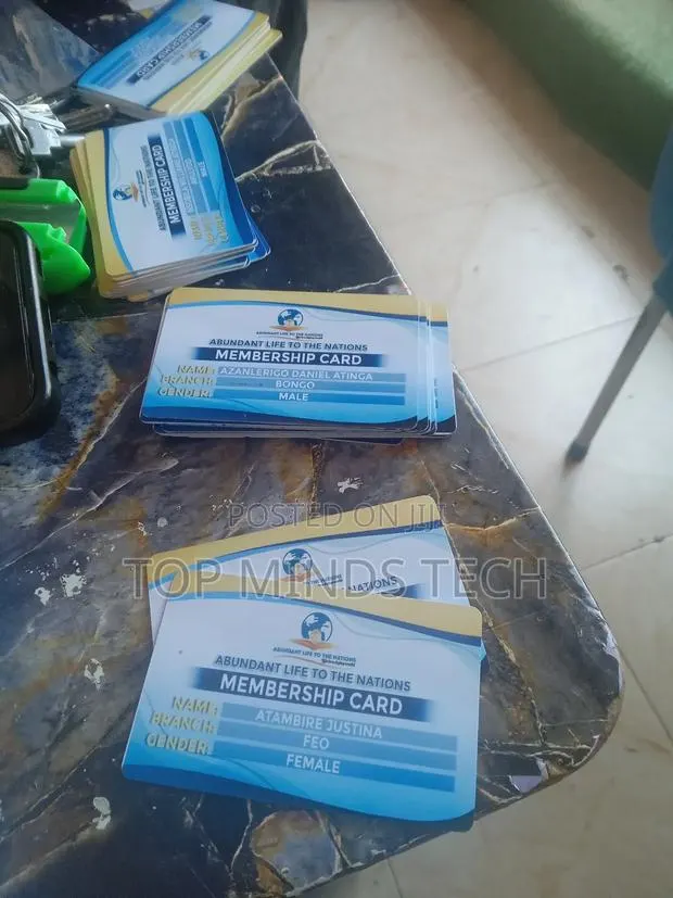 Durable PVC Id Cards at 10 GHS | Min Order 50+ | Schools, Churches, Biz · Photo 1