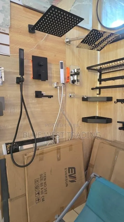 Black Concealed Shower Mixer _ Wall Mounted Shower Mix Black · Photo 1