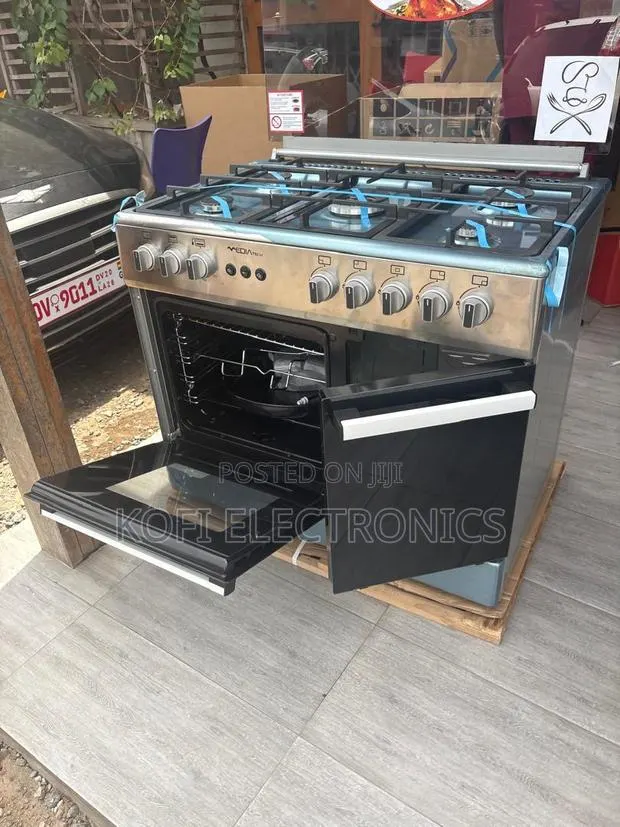 Mediatech 60x90 Grey Gas Cooker Spacious, Durable Efficient · Photo 1
