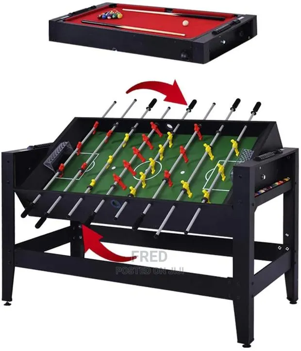 2-in-1(Snooker and Soccertable),5inches Rotating Game Table