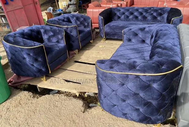 Sulked Blue Sofa Sets (Cash on Delivery) · Photo 1