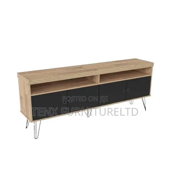 Tv Stand Rustic/Black 65" · Photo 1