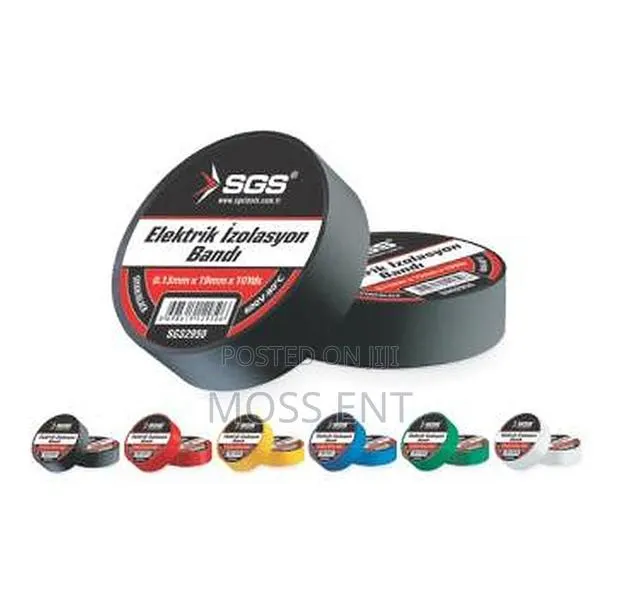Electric Isolation Tape Black 19mm*10yrd (9.14m) - Sgs2950 · Photo 1