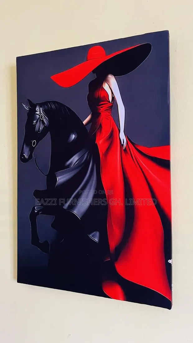 Real Cloth the Red Rider / Red Power Canvas Wall Arts Single Frame · Photo 1