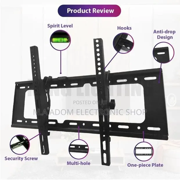 Adjust Your Tv Screen Up Down+This Tilting Wall Mount 32-70” · Photo 1