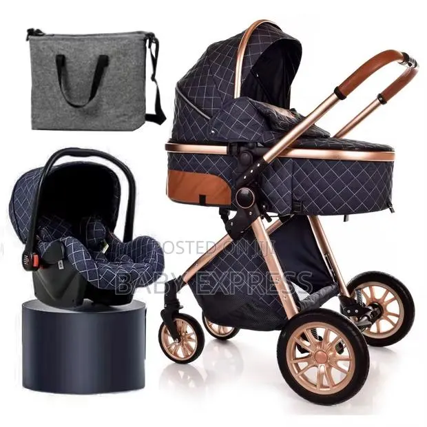 Luxury 3-in-1 Baby Travel Stroller, Car Seat, Carry Cot Diaper Bag · Photo 1