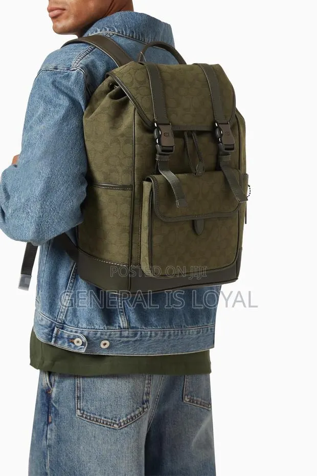 Coach Backpack Green Canvas · Photo 1