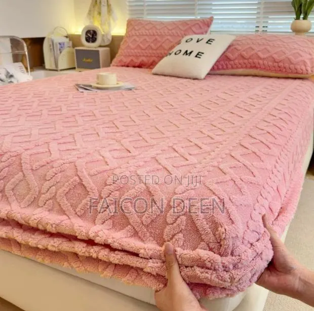 Modern Stylish Fluffy Thick Soft Cotton Mattress Covers(In Diff Colors · Photo 1