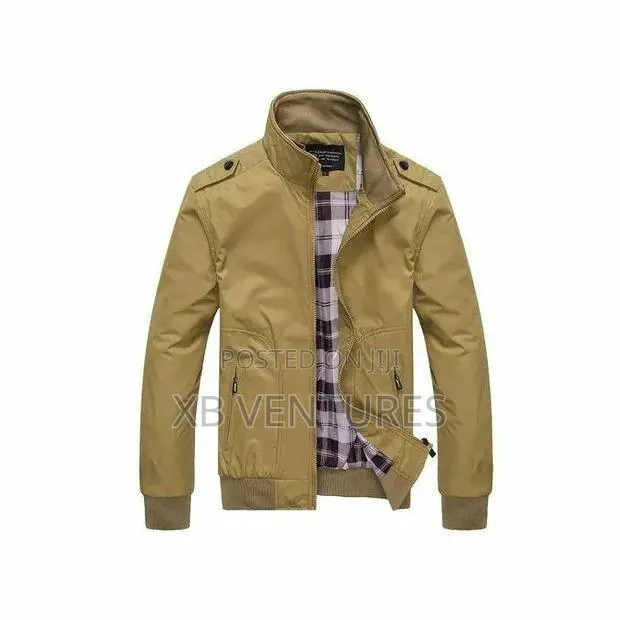 Solid Slim Bomber Jacket Men · Photo 1