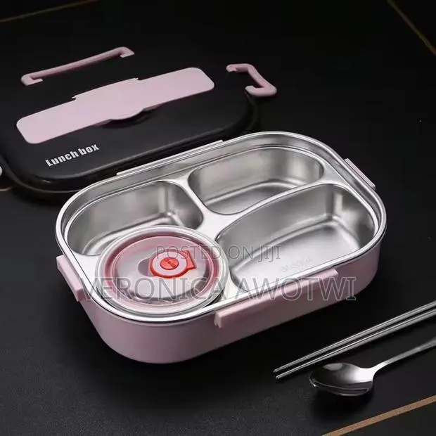 304 Stainless Steel Bento Lunch Box, 4 Compartment · Photo 1
