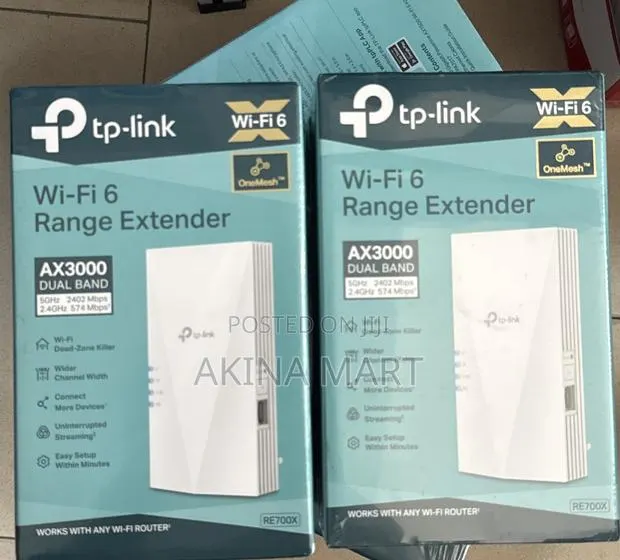 To Link Re700x TP-Link Range Extender Ax3000 Dual Band · Photo 1