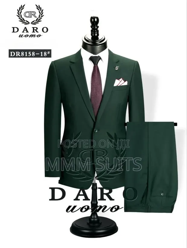 Official 2-Piece Men Suit in Army Green · Photo 1