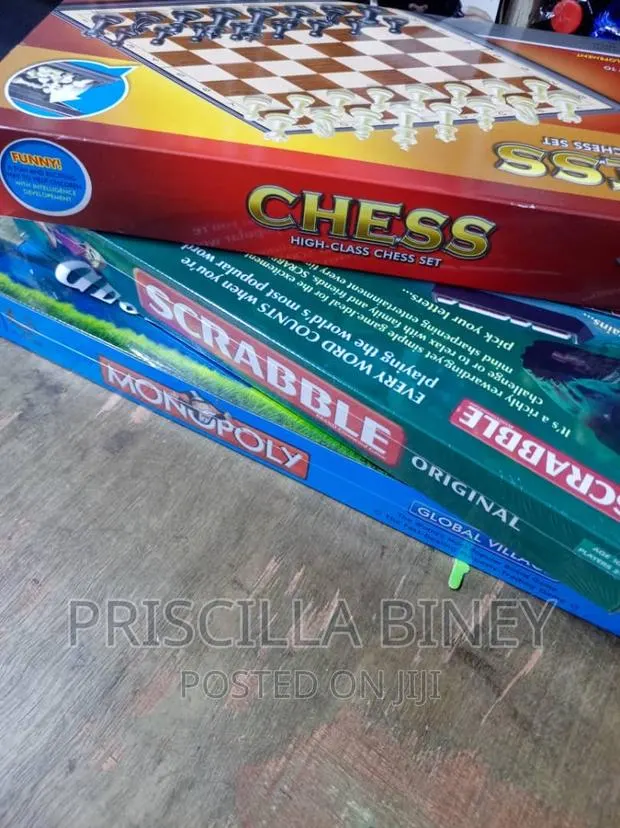 Monopoly,Chess and Scrabble Game