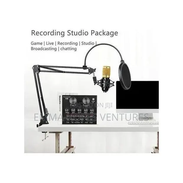 Mythco V8 Live Sound Card Podcast Equipment Bundle Bm-800 · Photo 1