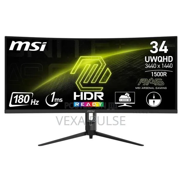 MSI 34” Curved Gaming Monitor 342CQR E2 180Hz Ultra Wide UWQHD · Photo 1