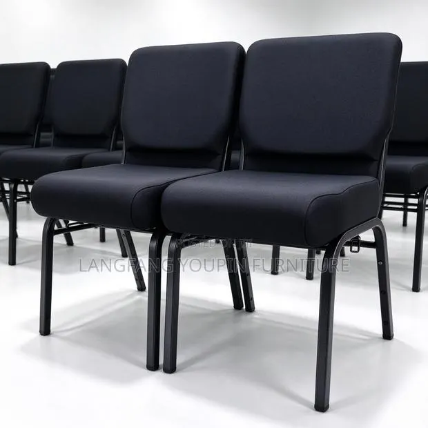 Stackable Padded Church Chairs | in Stock Ghana Warehouse, View Sample · Photo 1
