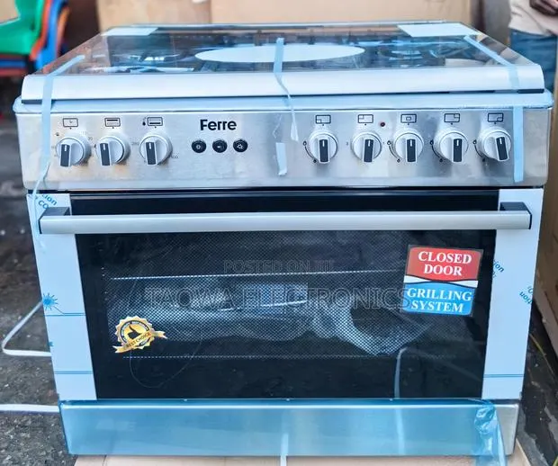 Grey Ferre 90x60 5 Burner Gas Cooker · Photo 1