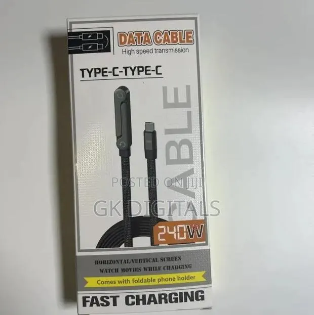 240w Fast Charging Type-C iPhone Cable With Phone Holder · Photo 1