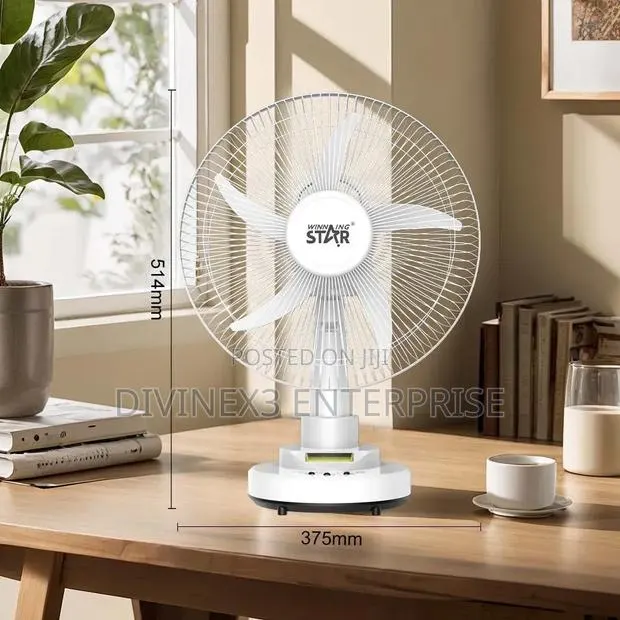 Winning Star St-4060 14" Rechargeable Table Fan · Photo 1