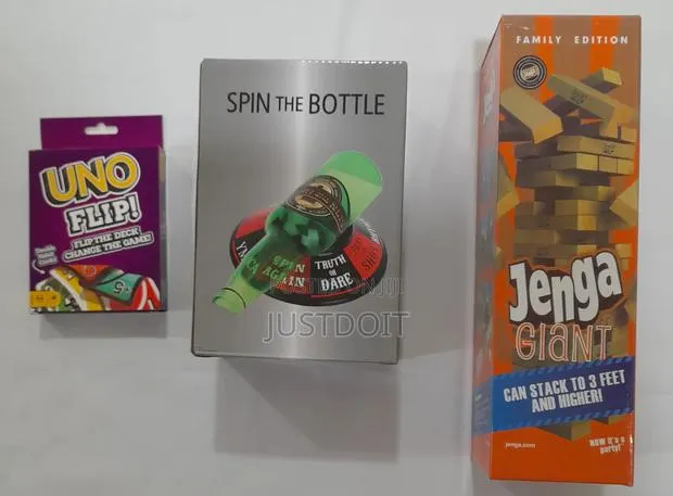 Spin the Bottle + Jenga + Uno · Photo 1