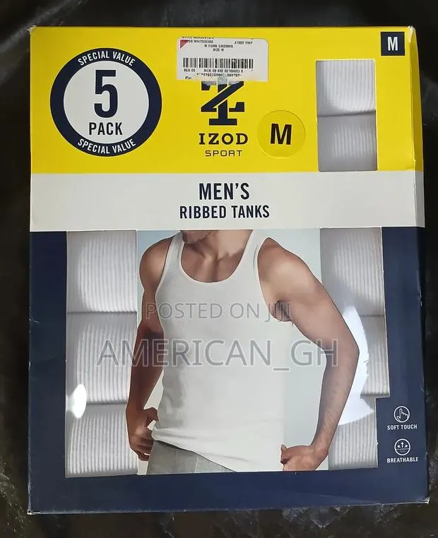 Izod Men's Ribbed Tanks, M · Photo 1