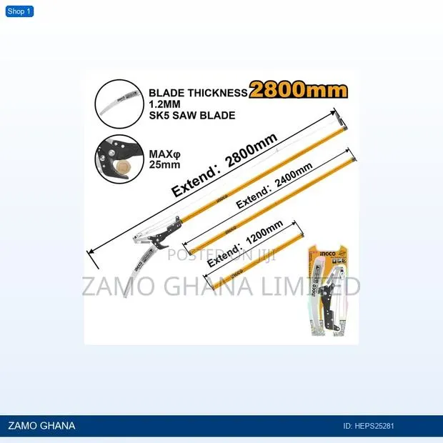 Extendable Pole Saw - Heps25281 · Photo 1
