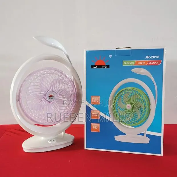 Jr-2018 Chargeable Portable Mini Fan With Study Lamp · Photo 1