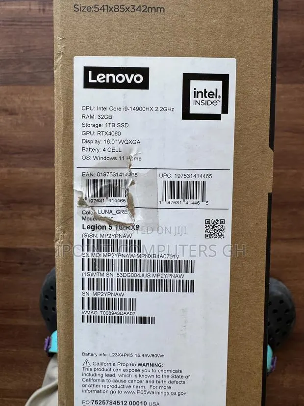 New Laptop Lenovo Legion 5 32GB Intel Core i9 SSD 1T · Photo 4