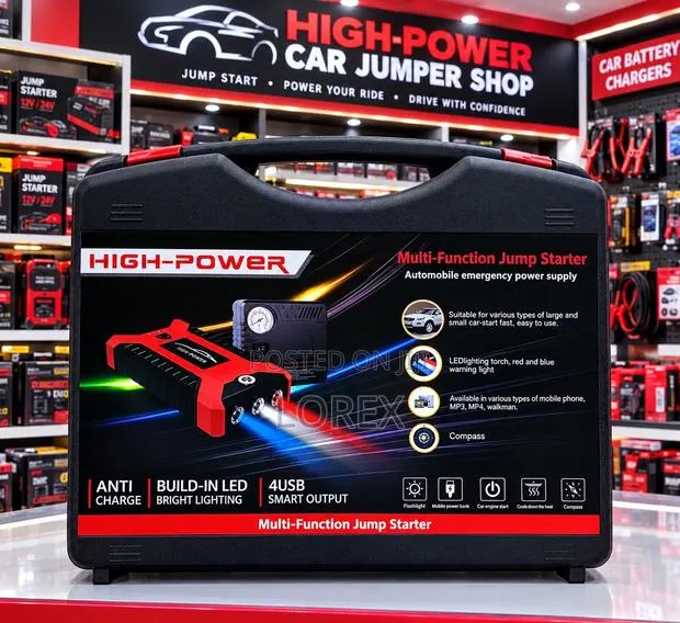 Car Jump Starter and Tyre Inflator High-Power (Multifunctional Jumper · Photo 1