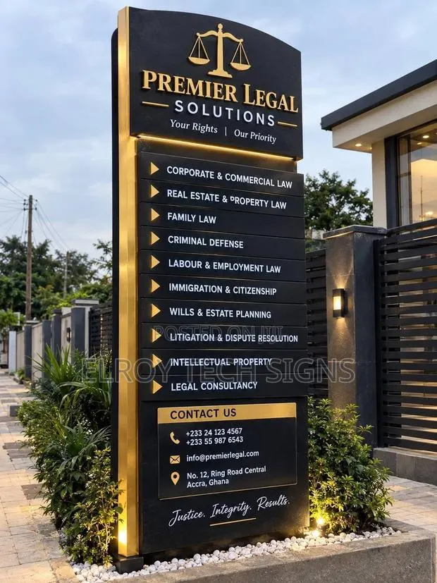 Pylon Signboard for Estates, Hotels, Law Firms & Companies · Photo 1