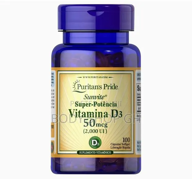 Puritan's Pride Vitamin D3 2000 IU-100 Softgels · Photo 1