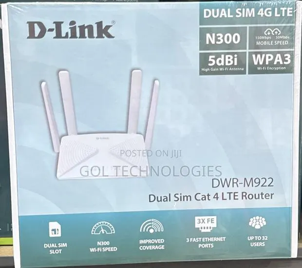 D-Link DWR-M922 Dual Sim Cat 4 Lte Router · Photo 1