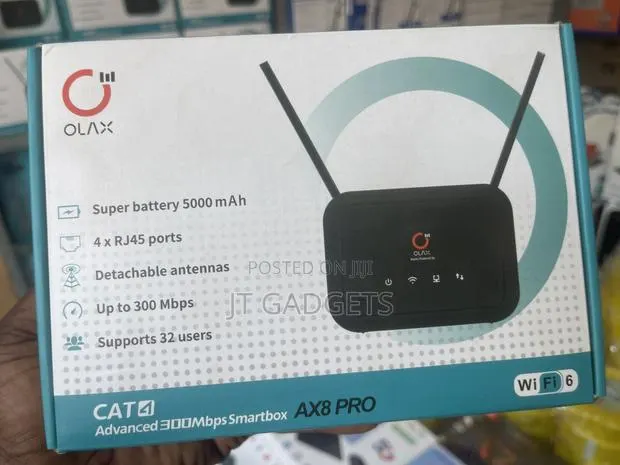 OLAX AX8 PRO 4G Wi-Fi 6 Router, 4 Gigabit Ports · Photo 1