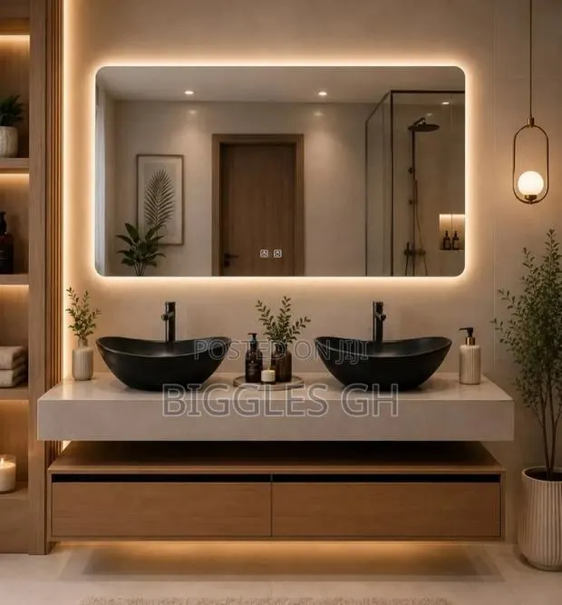 Double Vanity Marble Basin With Led Mirror · Photo 1