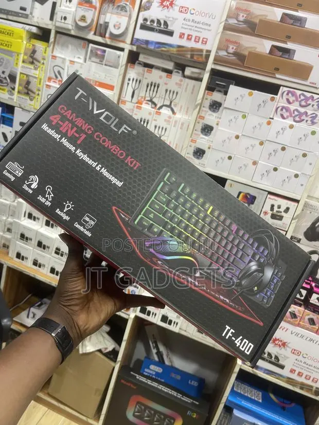 T-Wolf TF-400 Gaming Combo Kit (4-in-1) Gear Up for Serious Gaming! · Photo 1