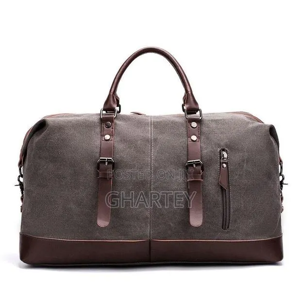 Canvas Leather Men Travel Duffel Bags · Photo 1