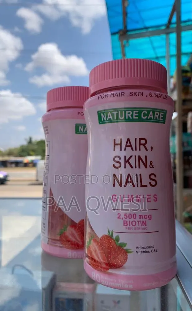 80pcs Hair Skin Nails Gummies – High Strength Biotin · Photo 1