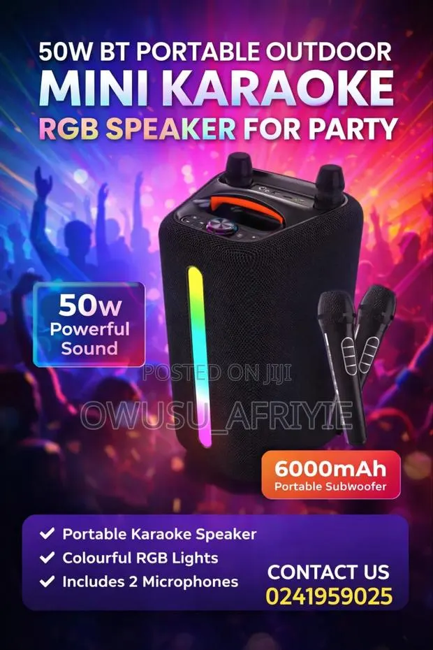 50w Bt Portable Outdoor Karaoke Speaker With Two Mics · Photo 1