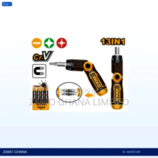 13 in 1 Ratchet Screwdriver - Akisd1208 · Photo 1