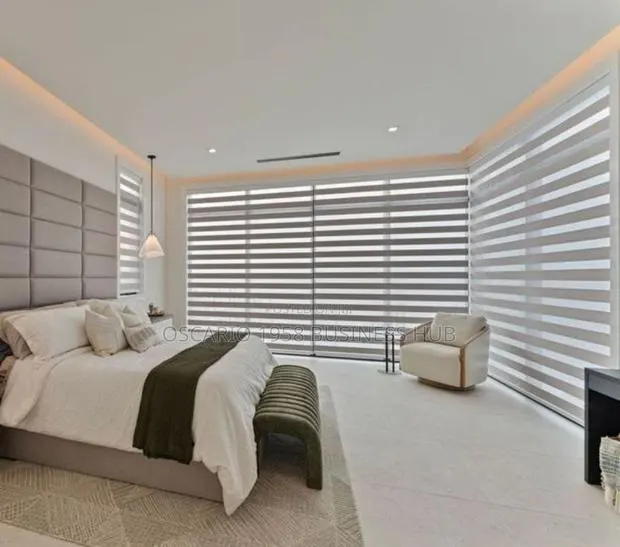 Prosperous Pathways Zebra Window Curtain Blinds · Photo 1