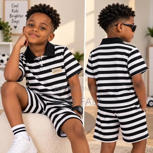 Classic Stripe Boys’ Set. 9-11Years · Photo 1