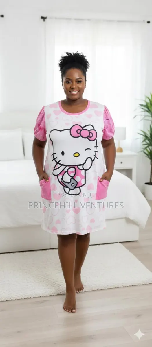 Free Size Nightwear / Night Wear/ Gown With Pocket · Photo 1