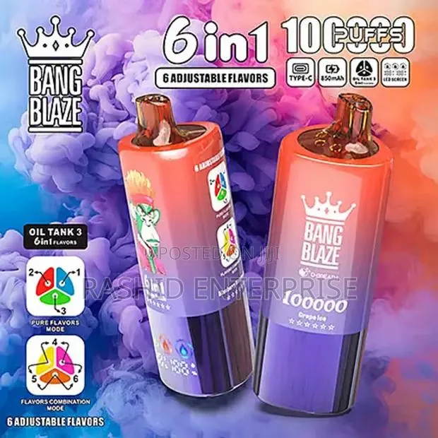 Bang Blaze Vape – 6 in 1 Flavors 100,000 Puffs · Photo 1
