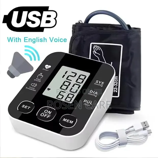 Portable Arm Voice Blood Pressure Monitor Sphygmomanometer Bp Machine · Photo 1
