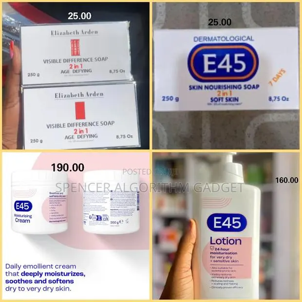 E45 Moisturizing Face and Body/Lotion/Cream/Soap/Elizabeth Arden Soap · Photo 1