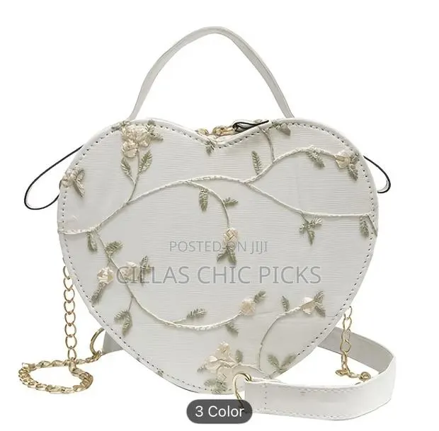 1pc Floral Heart Crossbody Bag for Women, Stylish Pu Satchel · Photo 1