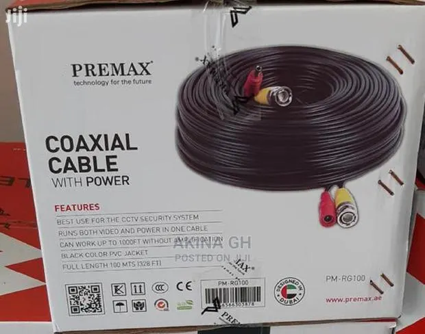 Premax Coaxial Cable With Power 100 M · Photo 1